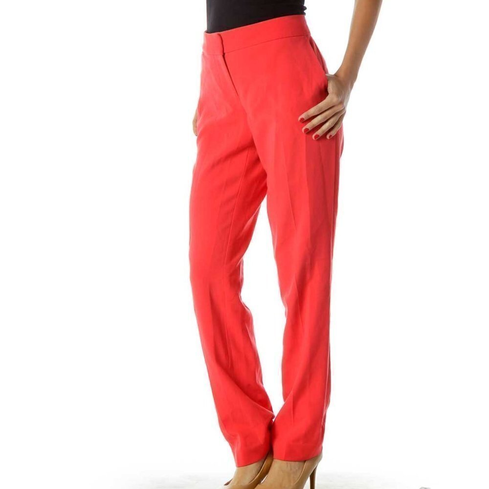 LOFT Coral Pink Tapered Pants - Picture 2 of 3